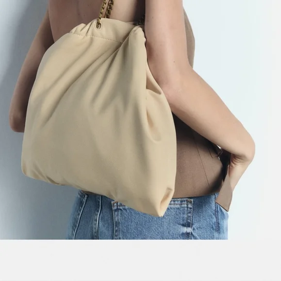 Zara Chain Strap Tote (Cream Colour) - Picture 7 of 9